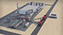 create 3d asphalt mixing plant animation, production line and factory animation
