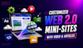 do customized web20 minisites with video and articles
