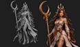 create stylized 3d character, creature sculpt, stl model for game, 3d printing