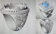 provide a modern 3d cad jewelry design and render it