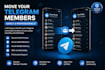 send your group members to telegram professionally