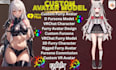 design custom furry avatar, fursona 3d model and vrchat character