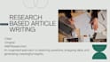 write well researched and engaging content