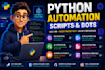 code custom python automation scripts, bots, web scraping and API automation