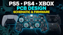 design ps5, ps4 and xbox controller pcb, schematic and firmware