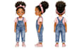create expressive african american childrens book character designs
