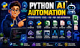code python ai automation, python script, excel, CSV, PDF automation bot