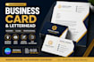design professional business card and letterhead