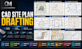 draft civil site plans and structural framing layout drawings