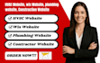 build hvac website, wix website, plumbing website, construction website