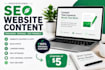 write SEO website content, blog posts and ai articles