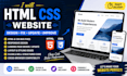 create a responsive HTML CSS website