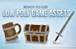 create low poly style game assets