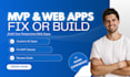 optimize ai app, fix mvp issues, review code, launch support in 72h