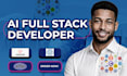 develop a custom ai website as a full stack, front end developer