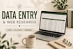 do accurate data entry, web research and copy paste tasks