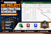 prepare a professional construction schedule using ms project