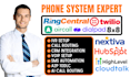 setup voip phone system ringcentral aircall dialpad twilio nextiva integration