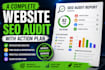 do a complete website SEO audit with action plan