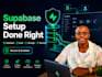 set up supabase database, authentication and backend for your ai web app