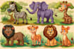 do animals cartoon illustration