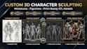 sculpt custom 3d characters, miniatures, figurines printable stl files