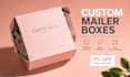 design premium e commerce mailer box packaging with 3d mockup