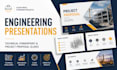design engineering presentation, technical powerpoint and project proposal slide