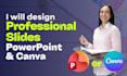 design modern powerpoint and canva presentation slides