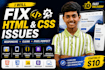 fix HTML CSS website issues