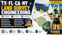 tx fl ca ny land survey engineering gis mapping plot survey land mapping