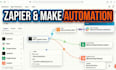 create zapier or make com workflows to automate your business