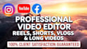 professional youtube video editing and reels