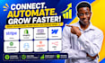 connect stripe shopify woocommerce webflow quickbooks CRM zapier integration n8n