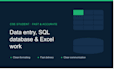 do data entry, sql database and excel work