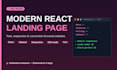 build a stunning responsive react landing page
