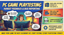 playtest your PC game and provide detailed feedback