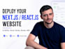 deploy your next js react js website to netlify, vercel, heroku, render, aws