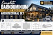 create a complete barndominium permit ready architectural set