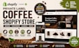 design private label coffee shopify store, coffee store, coffee website, coffee