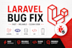 fix laravel bugs, PHP errors, rest API and database issues
