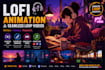 create relaxing lofi animation and seamless loop videos