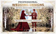 luxury wedding invitation, nikkah nama and wedding biodata card