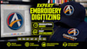 do professional embroidery digitizing and wilcom logo design