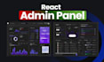 create a custom react admin dashboard with tailwindcss responsive design