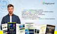 design gohighlevel saas crm virtual assistant ghl website funnels email workflow