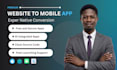 convert website to app, ios app and android app