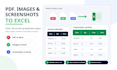 convert PDF images and screenshots to excel