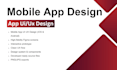 mobile app design, app ui design, uiux design