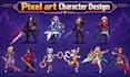 pixel art character sprite sheet animation 2d game assets rpg maker 8bit 16bit